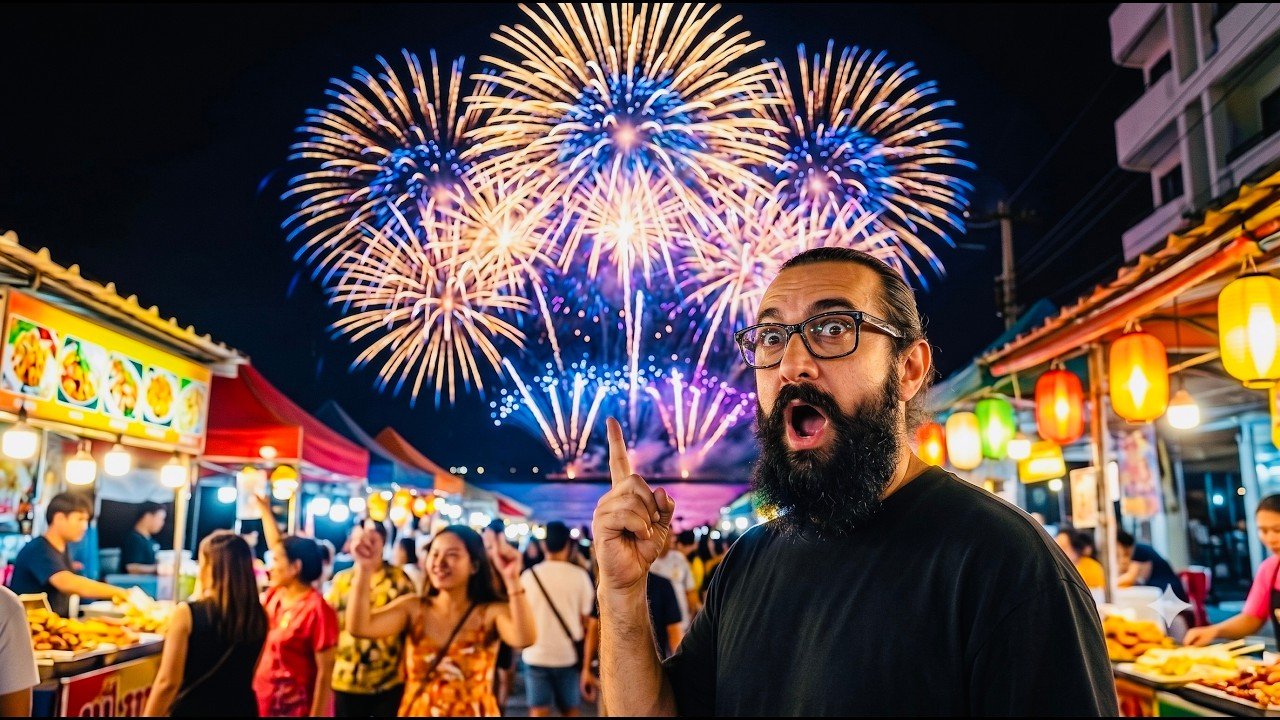 Tayland’ın En Çılgın Festivali! 🎆 Pattaya Havai Fişek Festivali & Gece Pazarı 🇹🇭
